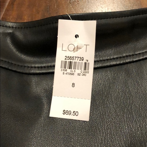 LOFT faux leather skirt - Picture 3 of 4